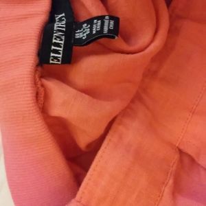 Ellen Tracy Linen pant Coral color